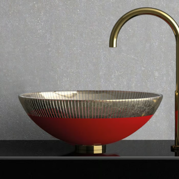 FILIGRANA Ø 40 - Countertop round glass washbasin by Glass Design - view 3
